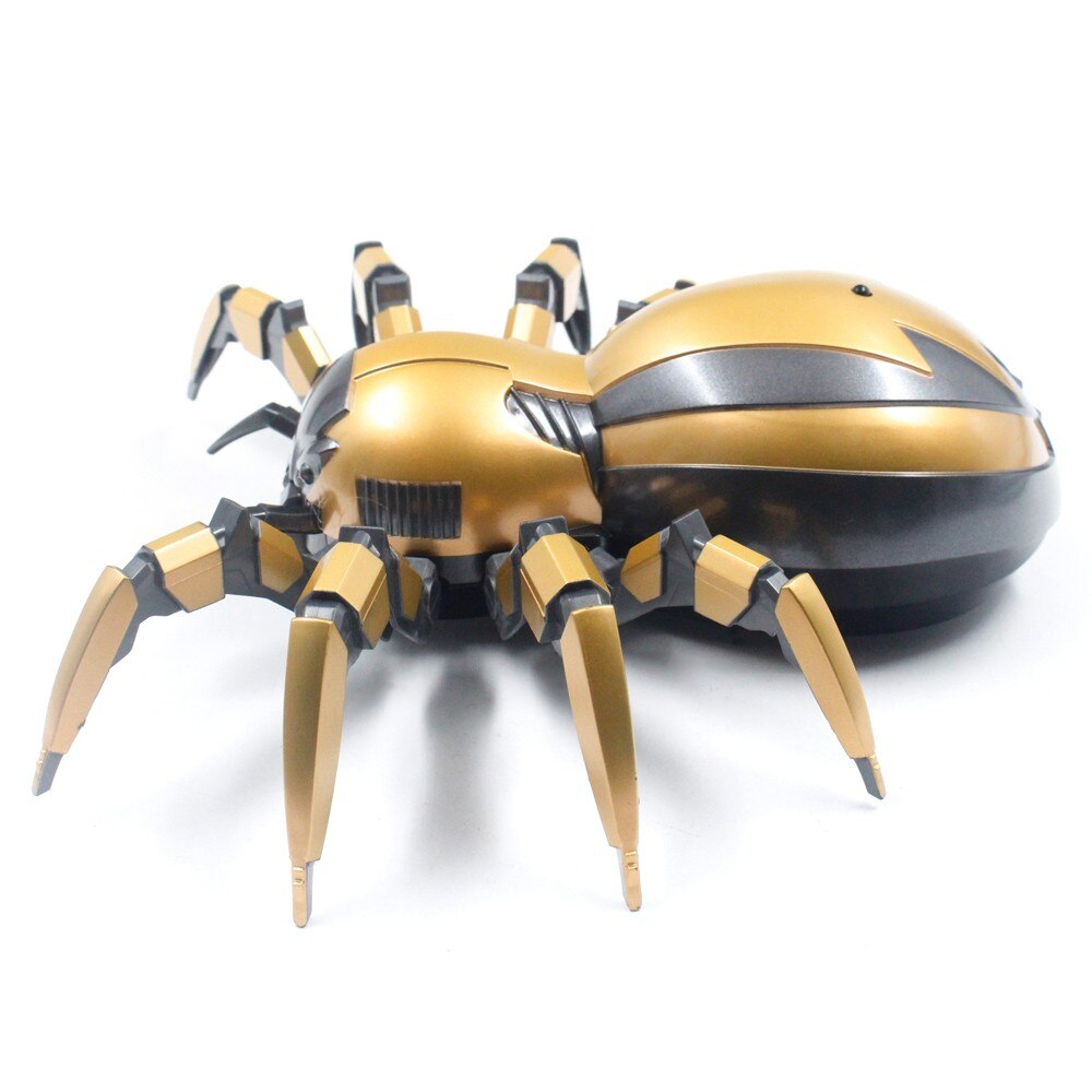 Araignée mécanique à télécommande infrarouge d'or de Simulation élevée avec l'araignée mécanique de télécommande LED avec le LED