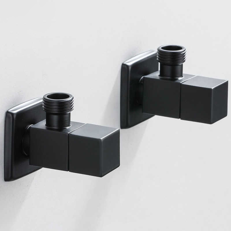 Winkel Ventil Wasser Regelventil Brus Gold Ecke Ventil Schlecht Wasserhahn Wasser Ventil 1/2*1/2 Edelstahl Schwarz Winkel ventile