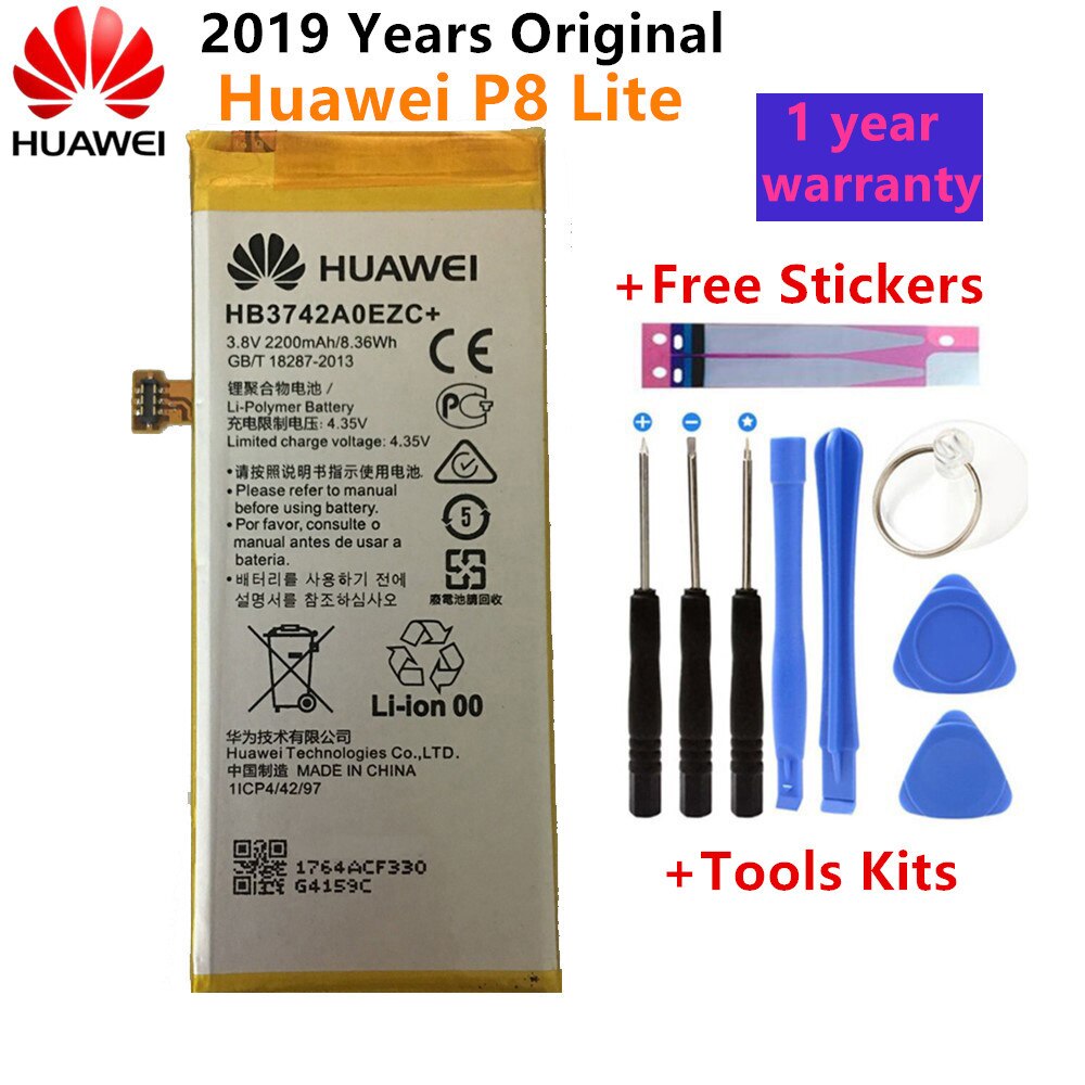 100% Originele Real 3000 Mah HB366481ECW Voor Huawei P9/P9 Lite/Honor 8 5C/G9/P10 lite/P8 Lite /P20 Lite/P9lite Batterij