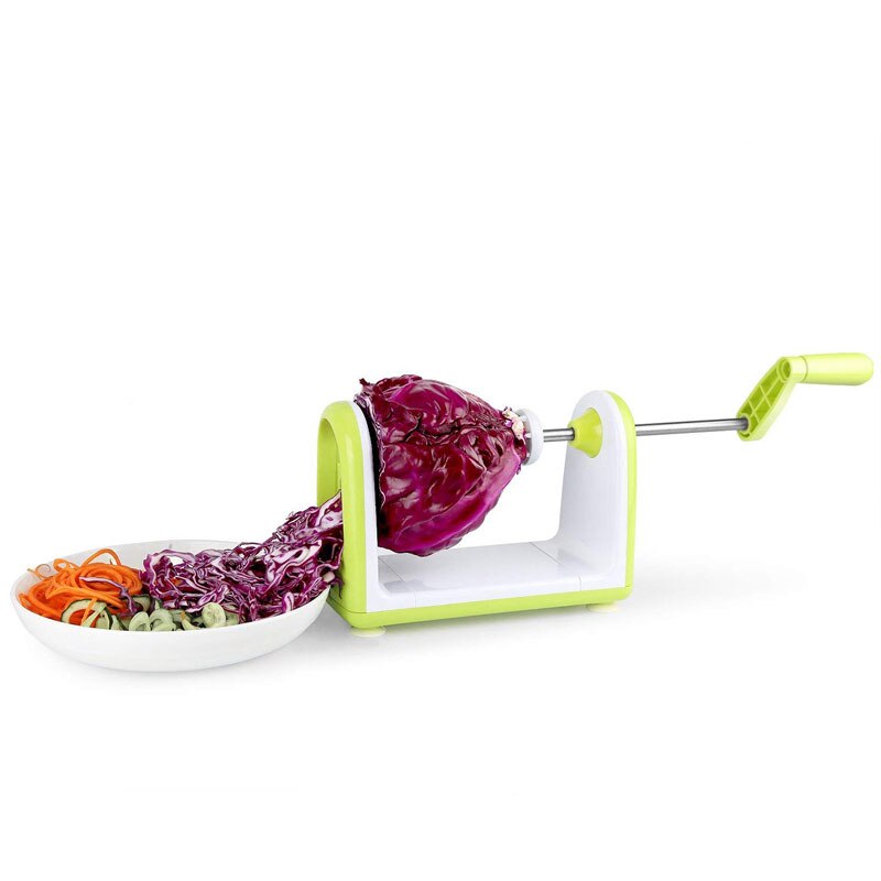 5 cuchillas de espiralizador de verduras plegable para verduras, Pasta y espaguetis, cortador de verduras en espiral, cortador de calabacín