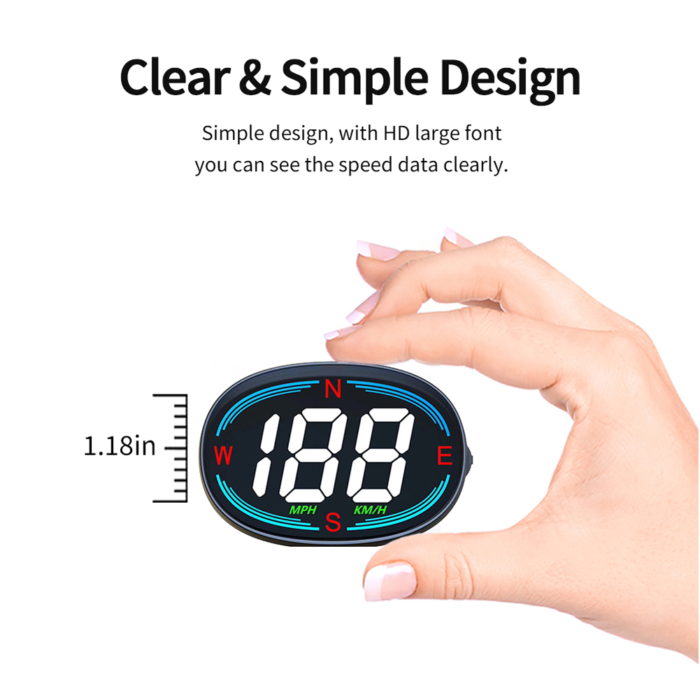 Auto Digitale Snelheidsmeter Gps Hud Head Up Display Kompas Snelheidsmeter Eletronicos Snelheid Alarm Gadgets Auto Elektronisch Apparaat