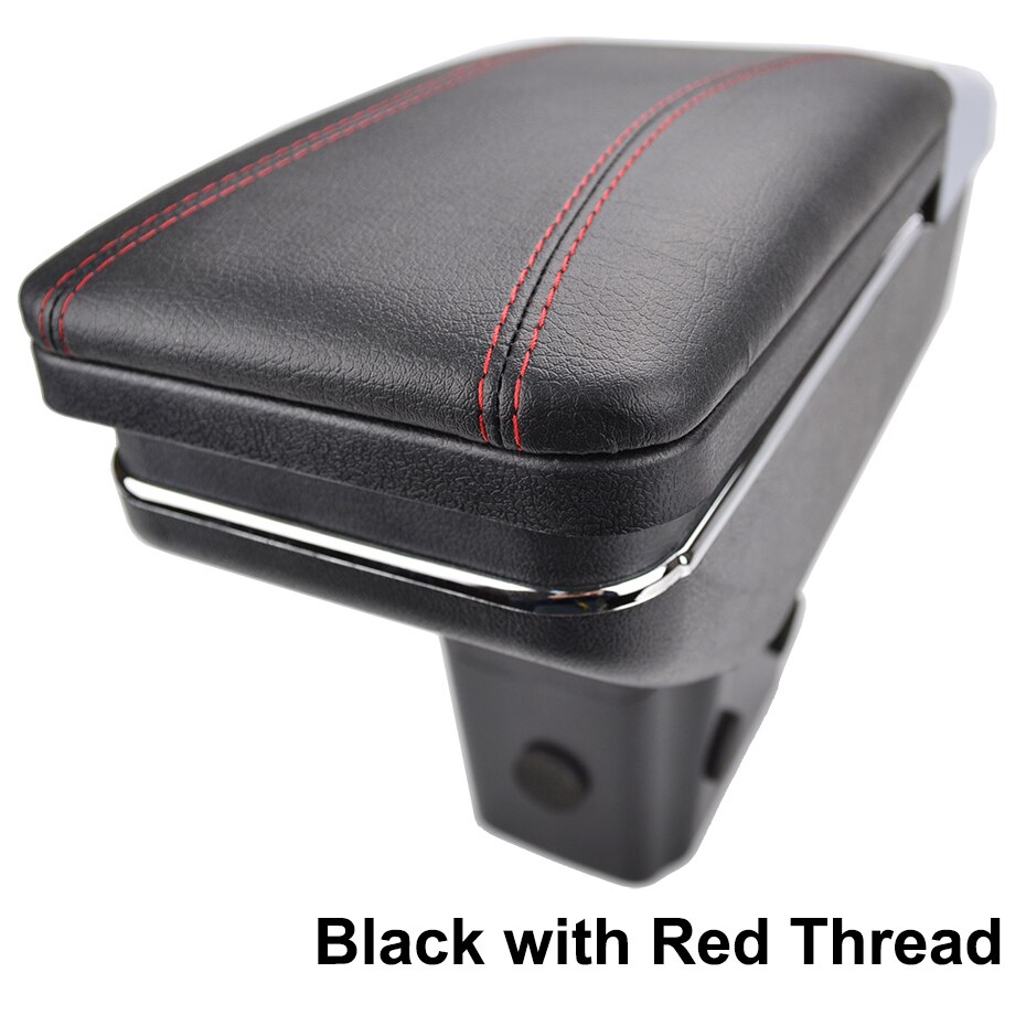 For Chevrolet Cruze / Holden Cruze - Center Centre Console Storage Box Armrest Arm Rest Rotatable: Red thread