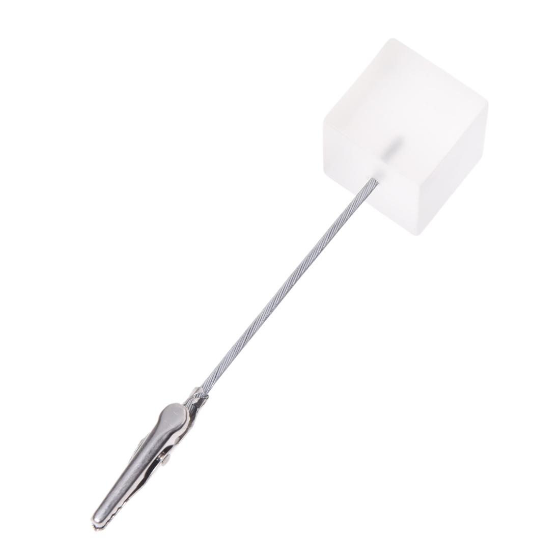 PPYY -Square wire memo holder paper Note clip - translucent white