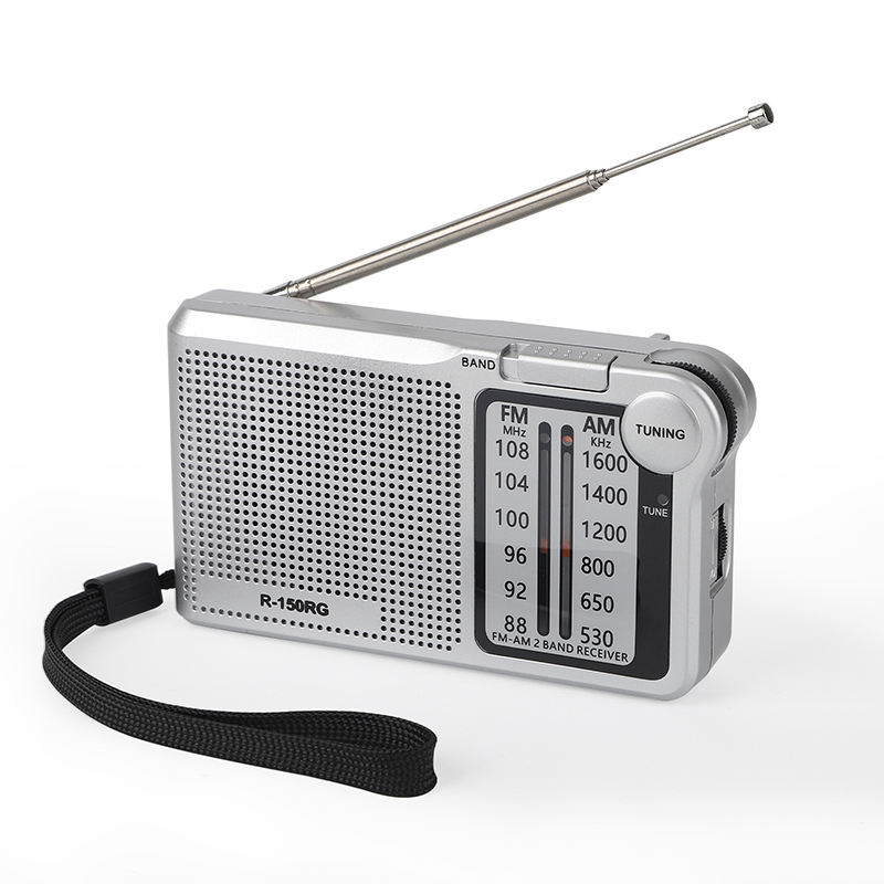R-150 Portable AM/FM radio with Speaker Headphone Jack 2 AA batteries For Indoor Outdoor and Emergency Use: green