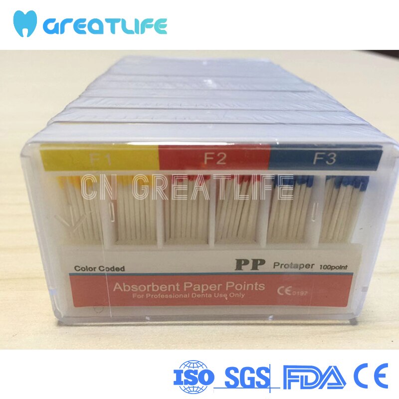 10 Box Dental Absorbent Paper Points for Files Root Cancel Endodontics Absorption F1 F2 F3: multi x 10box