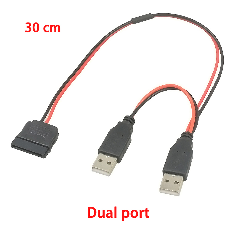 USB Male to 15Pin SATA Female Adapter Power Cable Cord 18AWG 30cm for Laptop 2.5 Hard Drive HDD SSD ﻿: WHITE