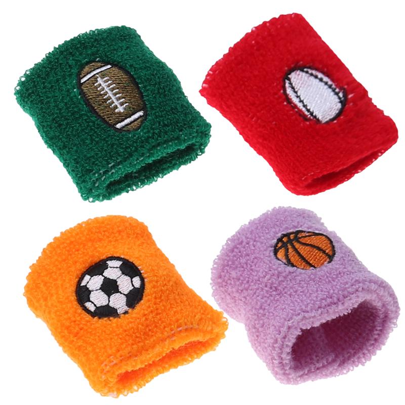 24 Pcs Kids Sports Wristband Sweat Absorbent Elastic Football Sports bands Wrist Protector Sweatbands for Playing Basketball