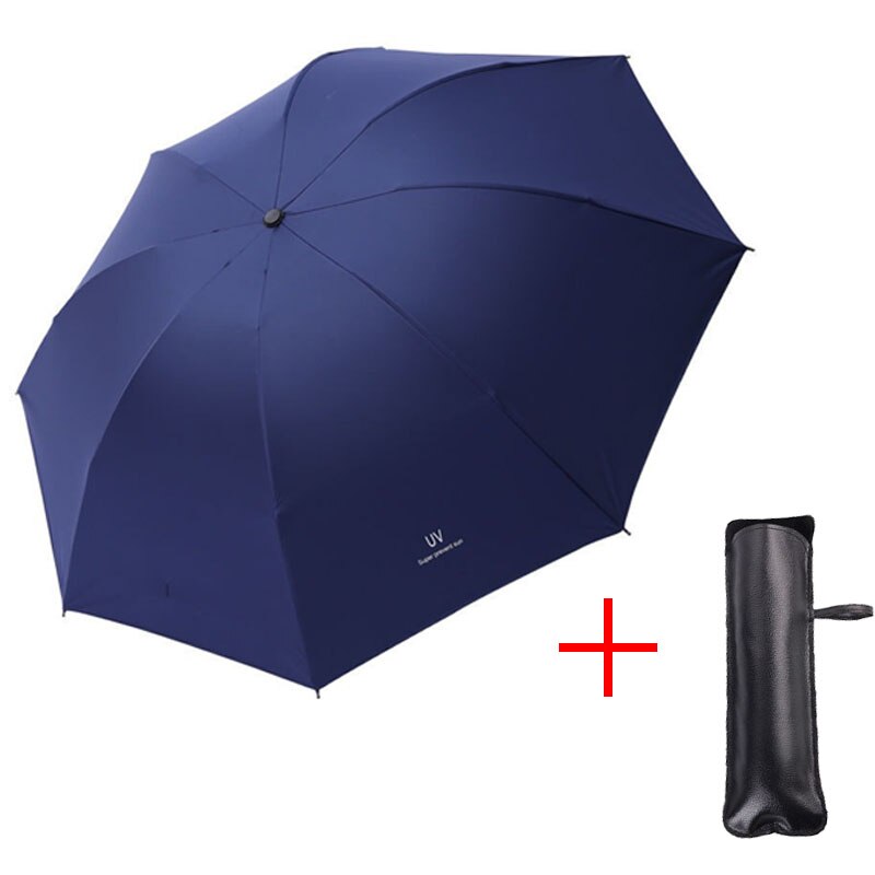 Mode Drie-Opvouwbare Paraplu Regen Dames Heren Mini Pocket Parasols Meisjes Uv Bescherming Waterdichte Draagbare Reizen Umbre: A set