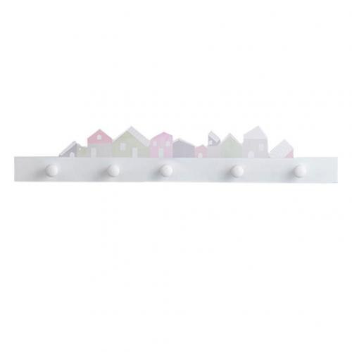 Nordic Stijl Cartoon Hal Woonkamer Deur Eenvoudige Sleutel Kleding Haak Hanger Kinderkamer Decor Sleutel Opknoping Hanger Opslag Haak: Multi House Five