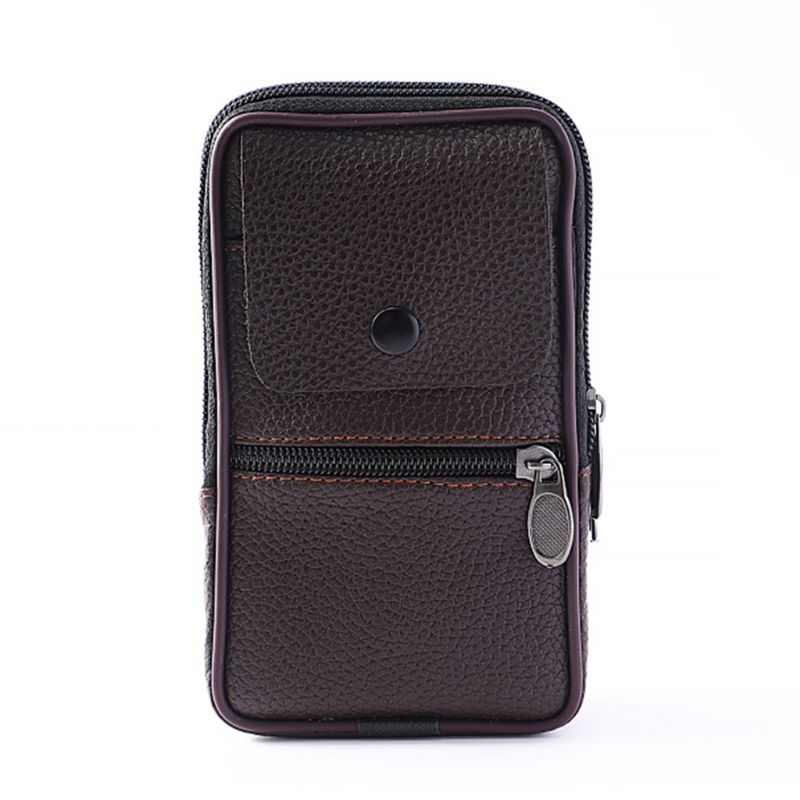 Outdoor Vertikale PU Leder Mann Taille Pack Tragbare Zip Geldbörse Telefon Tasche Fanny Pack Tasche Mini Gürtel Taille taschen: CF