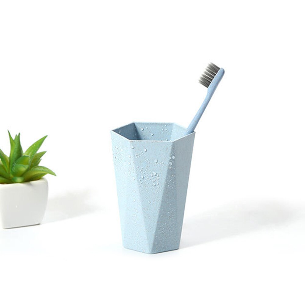 1PCS Diamond Cup Toothbrush Holder PP Cup Family Bathroom Light Toothbrush Cup Set Color Random