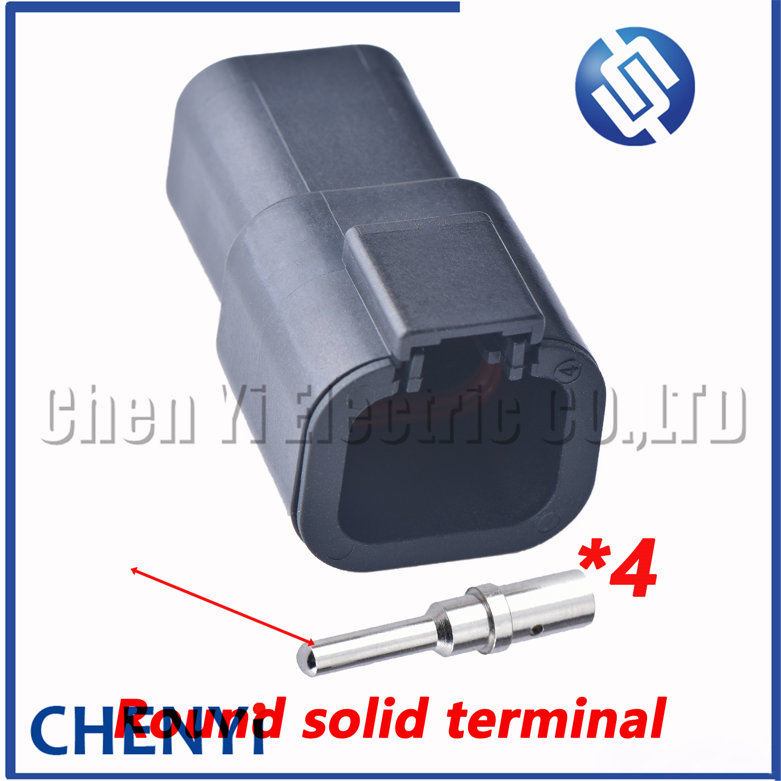 Black DTP series 4 Pin Male Female Automotive Waterproof Connector Plug DTP06-4S DTP04-4P For cummins ECM Power Connector Module: Ivory