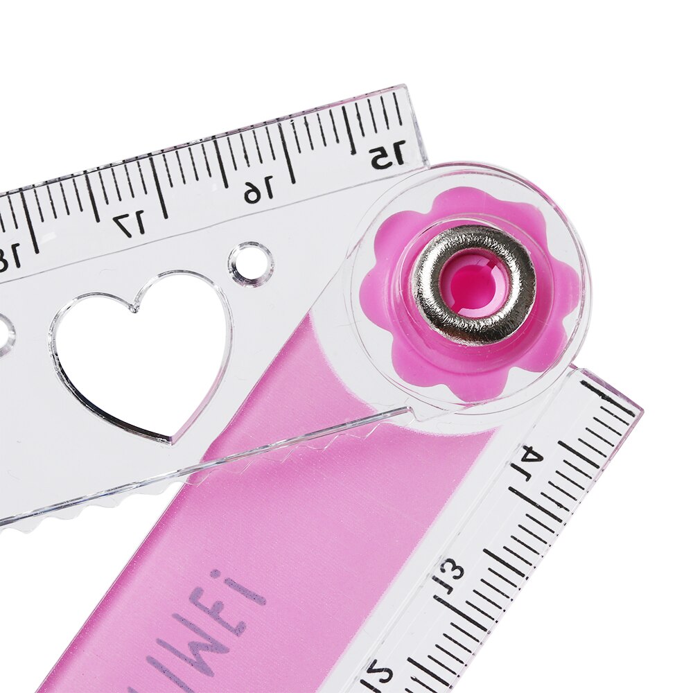 Plantilla plegable de 30cm, regla plegable, reglas multifunción de dibujo DIY para niños, estudiantes, oficina, escuela, papelería, 1 ud.