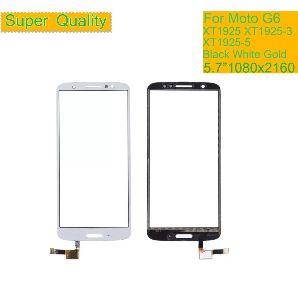 Pantalla táctil ORIGINAL para Motorola Moto G6 XT1925 XT1925-3, Sensor de XT1925-5, Panel de vidrio frontal sin LCD de 5,7"