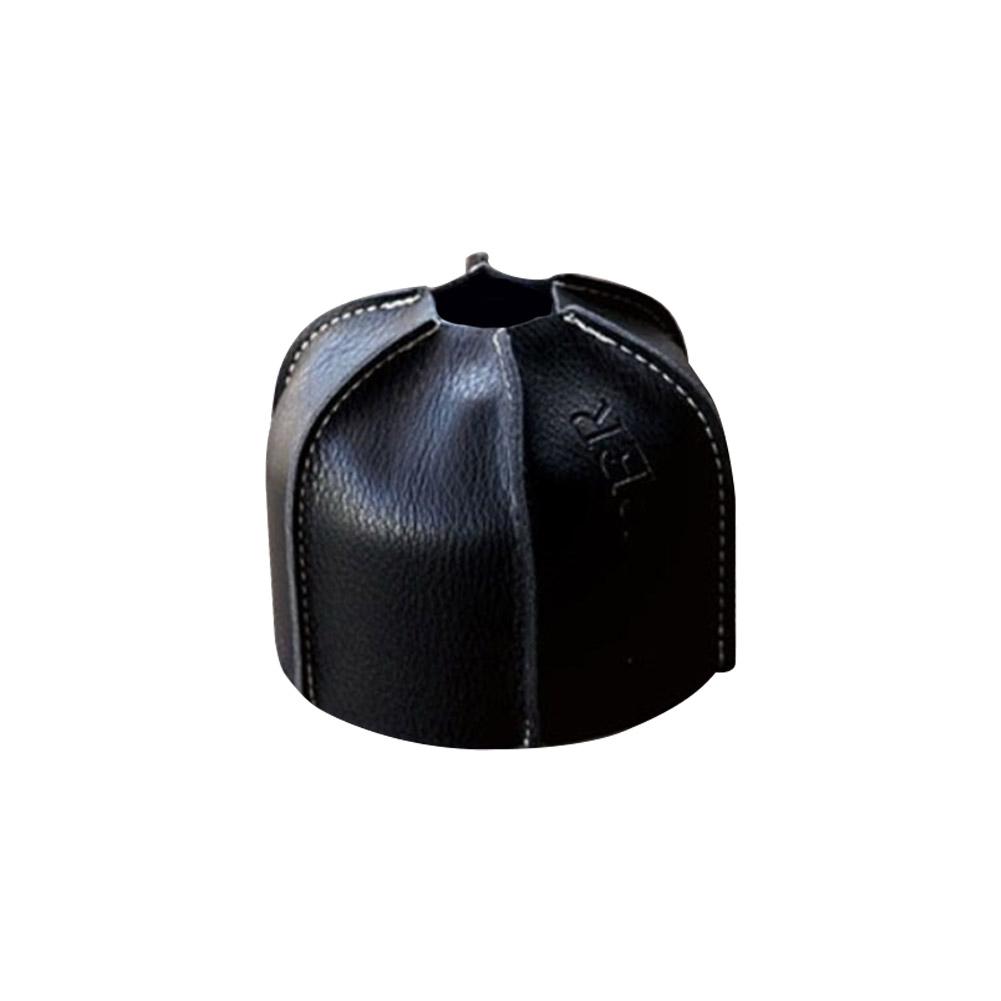 Anti-Collision Draagbare Rotan Gas Tank Cover Case Camping Warmer Case Gas Tank Cover Outdoor Camping Accessoires: Black 230g