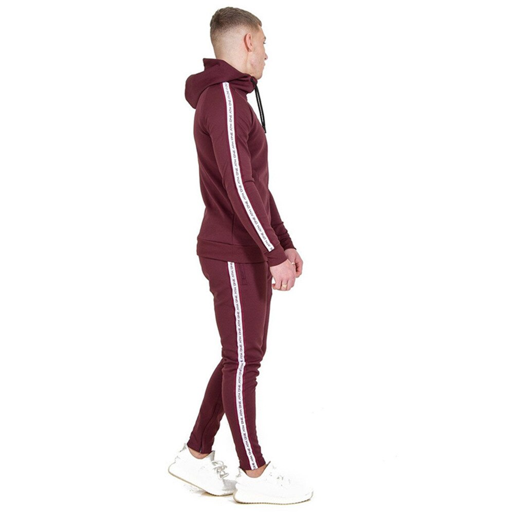 Laufen Sport Anzug Männer Fitnessstudio Fitness Trainingsanzüge Sweatshirt Jogginghose Neue Männlichen Baumwolle Hoodies Hosen Joggen Sport Spitzen Jacke