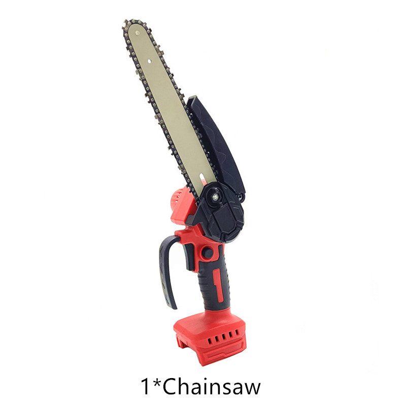 For Milwaukee 18V Battery 8-inch Brushless Chainsaw Cordless Electric Chain Saw Cutter Pruning Logging Woodworking Power Tools: CRIMSON