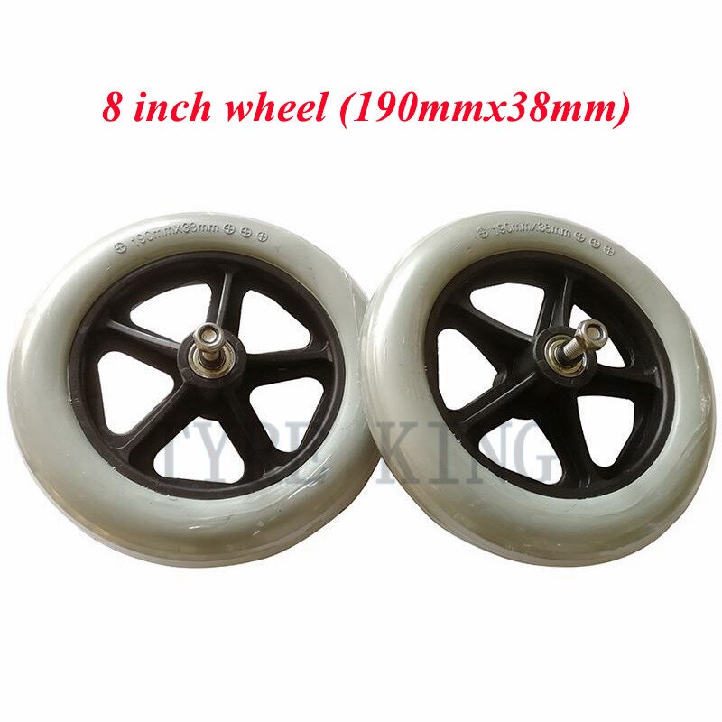 2 Pcs Rolstoel Accessoires Voorwiel 8 Inch Soldi Wiel Tire190mmx38mm Wheel Tyre Kleine Voorwiel Universele Wiel