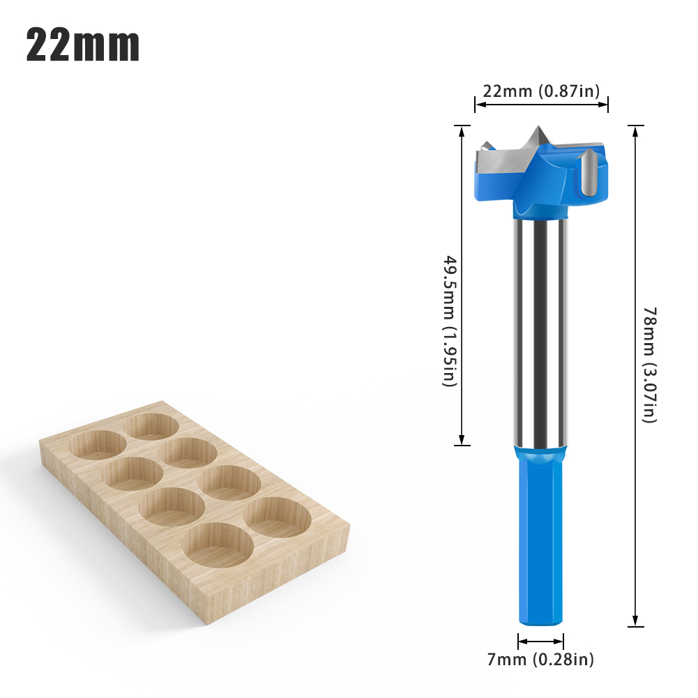 Broca perforadora de bisagra de vástago hexagonal, cortador de sierra de agujero de 16-50mm, broca enrutadora de madera de carburo de tungsteno, herramientas de corte para carpintería: Rojo
