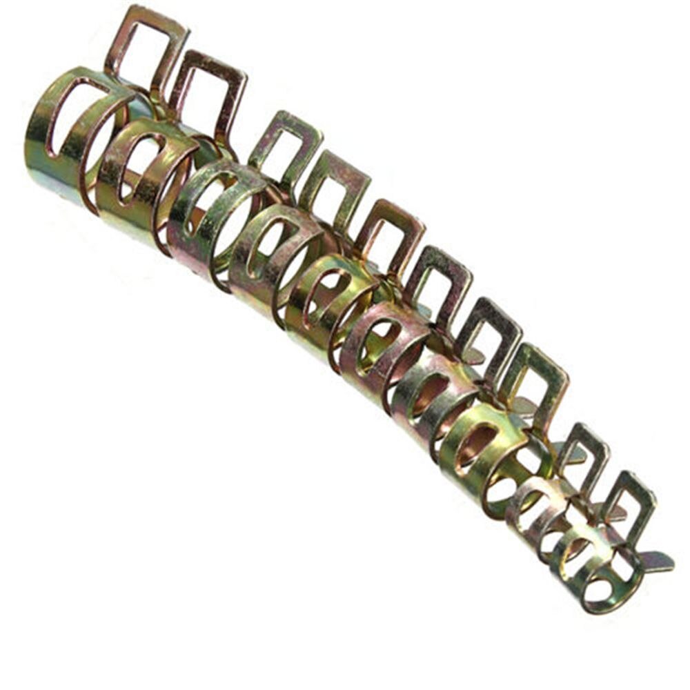 10Pcs 6-15mm Spring Band Type Fuel Vacuum Hose Silicone Pipe Tube Clamp Clip