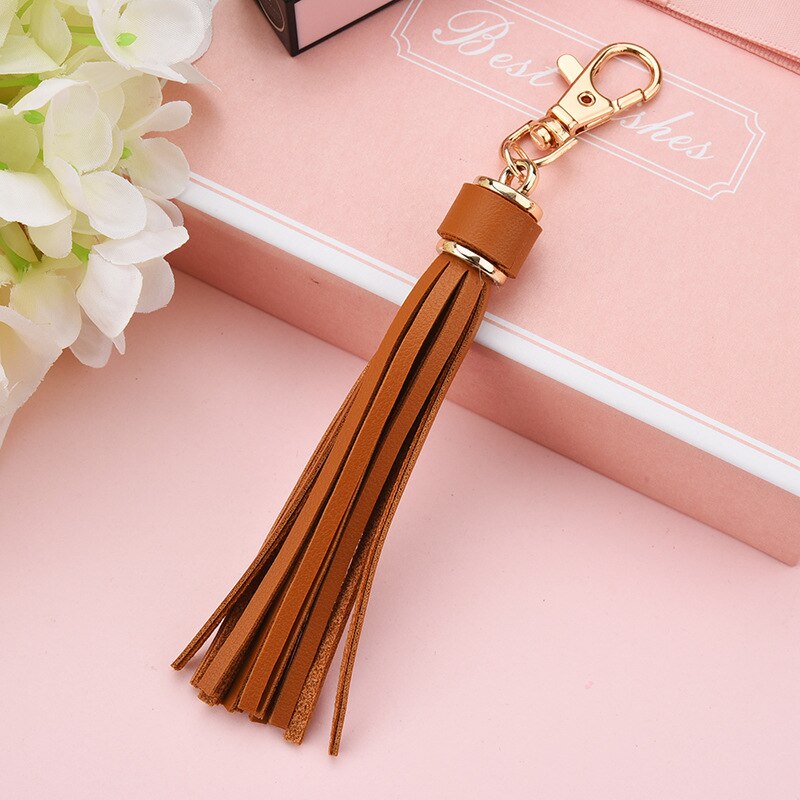 PU Tassel Pendant Imitation Microfiber Long Tassel Diy Luggage Jewelry Accessories Key Chain Leather Tassel