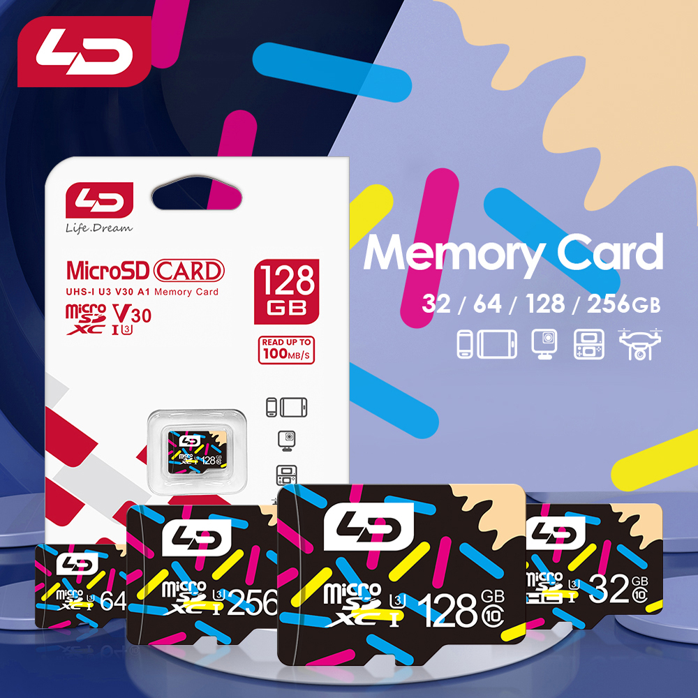 High-Speed Memory TF Card Micro SD Card 16GB 32GB, 64GB, 128GB Suitable for Tablets, Cameras, Phones, Laptops, Car Audio Systems
