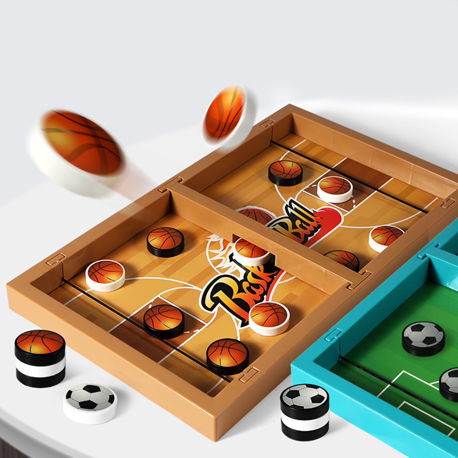 Gioco da tavolo da tavolo compatto leggero giocattolo da calcio balilla