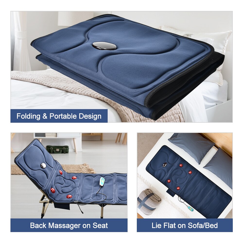 Infrarood Verwarming Massage Kussen Full Body Ontspanning Pijnbestrijding Warm Mat Blauwe Auto Kantoor Heat Seat Ontspanning Eu/Us plug