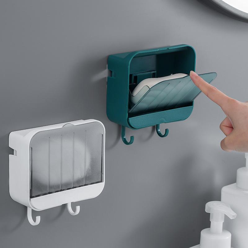 Reiszeephouder, Draagbaar Zeepbakje, Lekvrij Zeepbakje, Schotelzeepforaties, Zeepbakje met Drainage Design voor op Reis, Camping