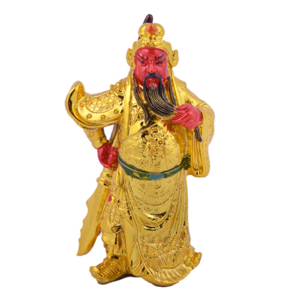 Wu God Of Wealth Resin Manufacturers Painted Gold Crafts Kowloon Buddha Guan Gong handicrafts Kwan Kung Statue C1035