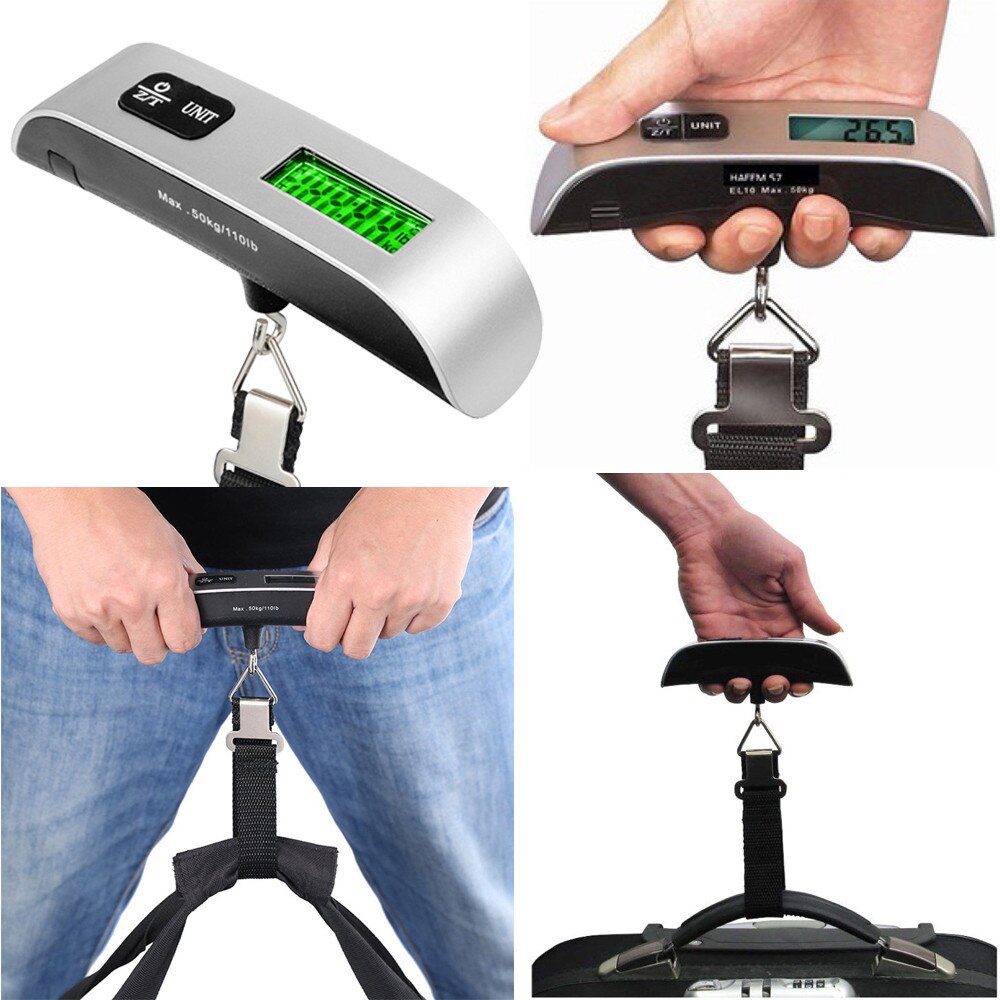 Portable Mini Digital Hand Held 50kg 10g Fish Hook Hanging Scale Electronic Weighting Luggage Scale Led Display Balance #t1p