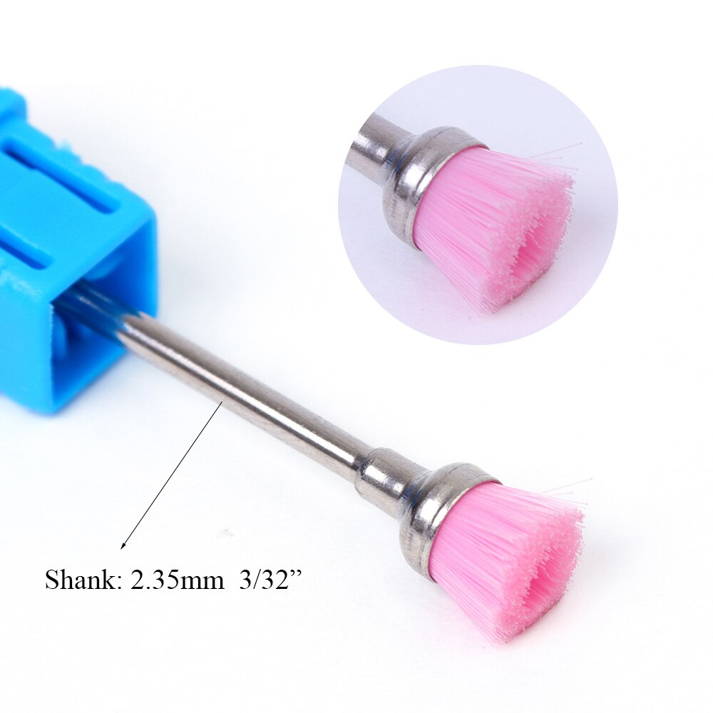 1 Uds. Cepillo de limpieza de uñas broca para manicura eléctrica herramientas de pulido artístico de uñas de Color aleatorio broca de uñas BENJ102