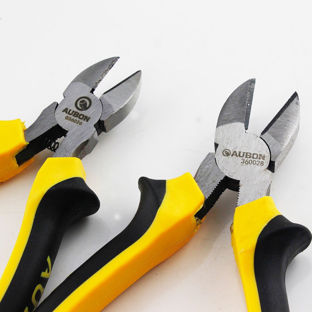 AUBON 1pc* 6" 8" Diagonal Cutting Pliers Plastic Side Cutter Diagonal Pliers Cable Cutters Electrician Hand Tools