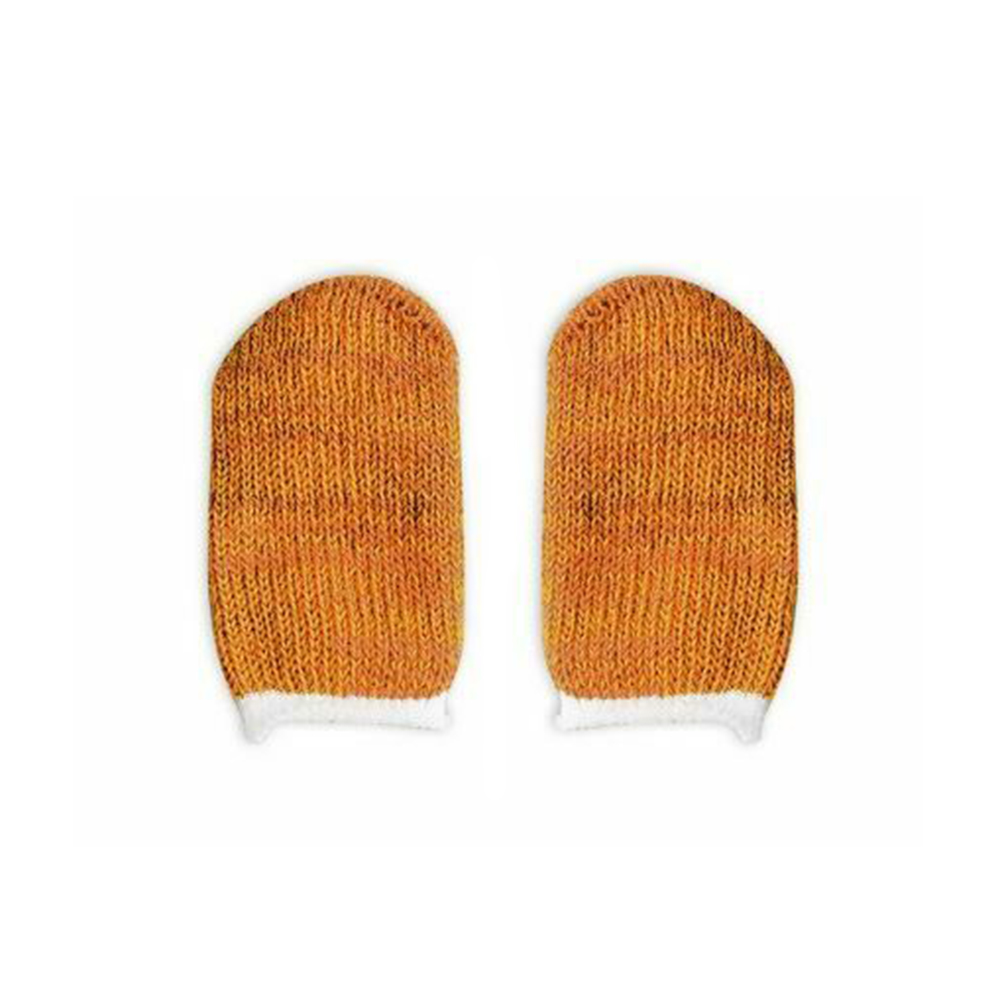 Funda de nailon para control de juegos, protector de dedos transpirable, resistente al sudor, para dedos, antiarañazos, sensible al tacto para Móvil, 1 par: Naranja