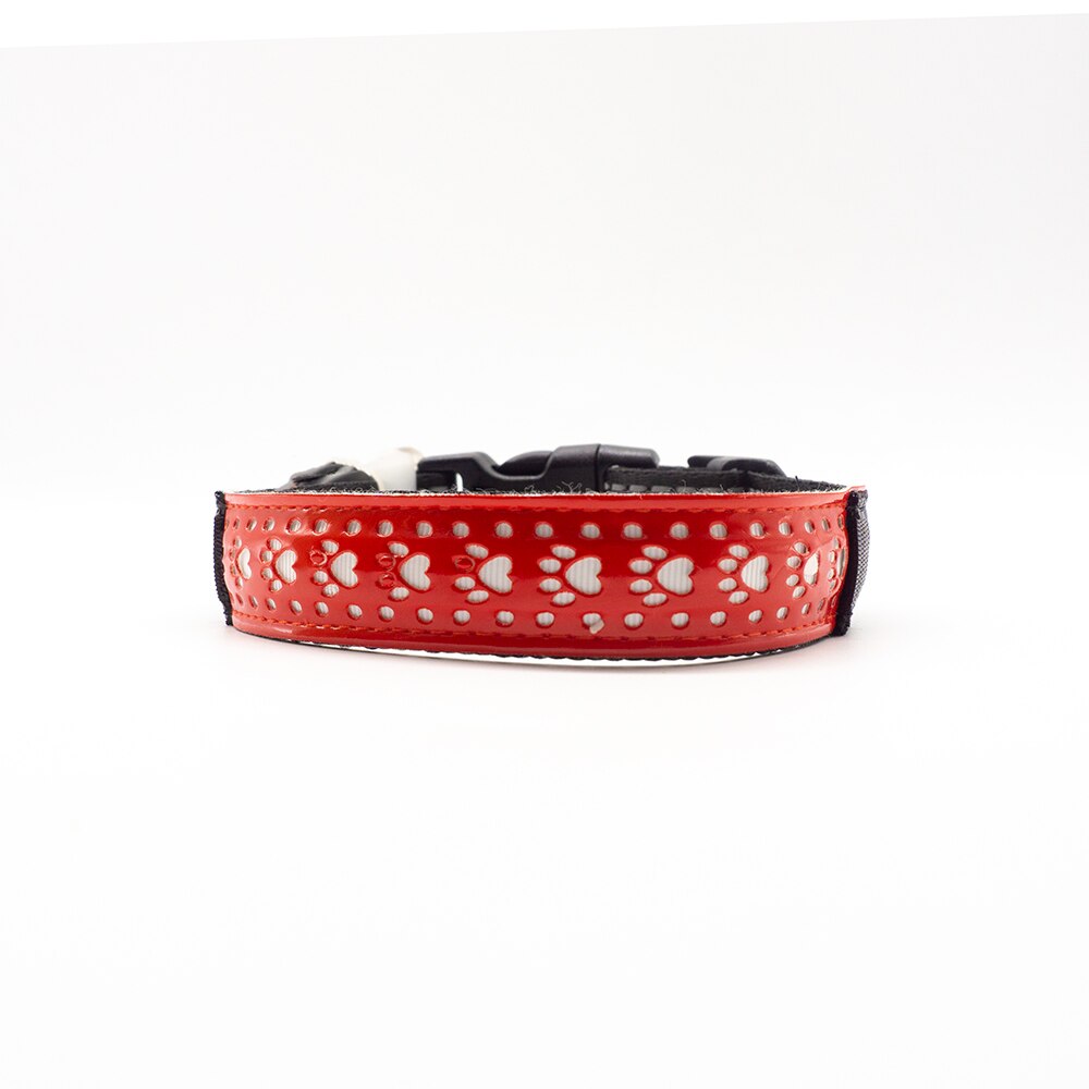 Självlysande mönster halsband för hundar halsband cool usb laddning led hund halsband anti-lost halsband roliga husdjur produkter: Mönster 2 / L hals 46-58 cm