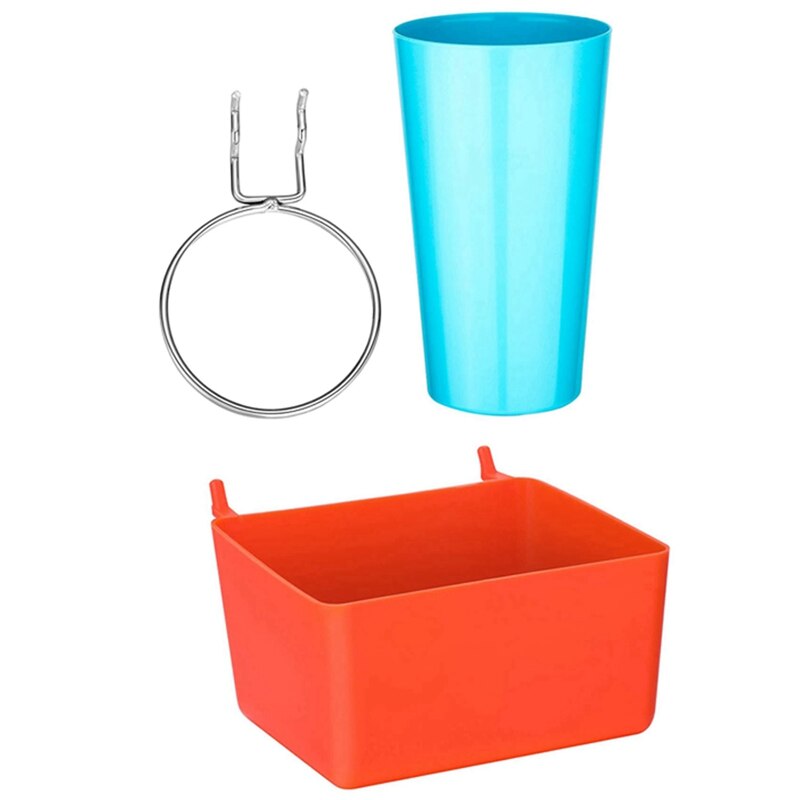 8x Pegboard Bins Kit Pegboard Parts Storage Pegboard Accessories Workbench Bins (Red) & 4 Sets Pegboard Bins with Rings: Default Title