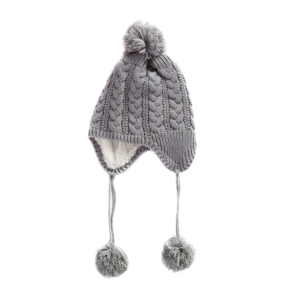 Børn vinter varm strik hue hue børn fletninger hue barn søde ørehætte casquette homme