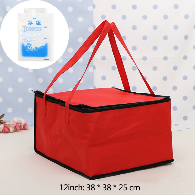 12" Waterproof Insulated Bag Cooler Bag Insulation Folding Picnic Portable Ice Pack Food Thermal Bag Food Bag Pizza Bag: 12inch