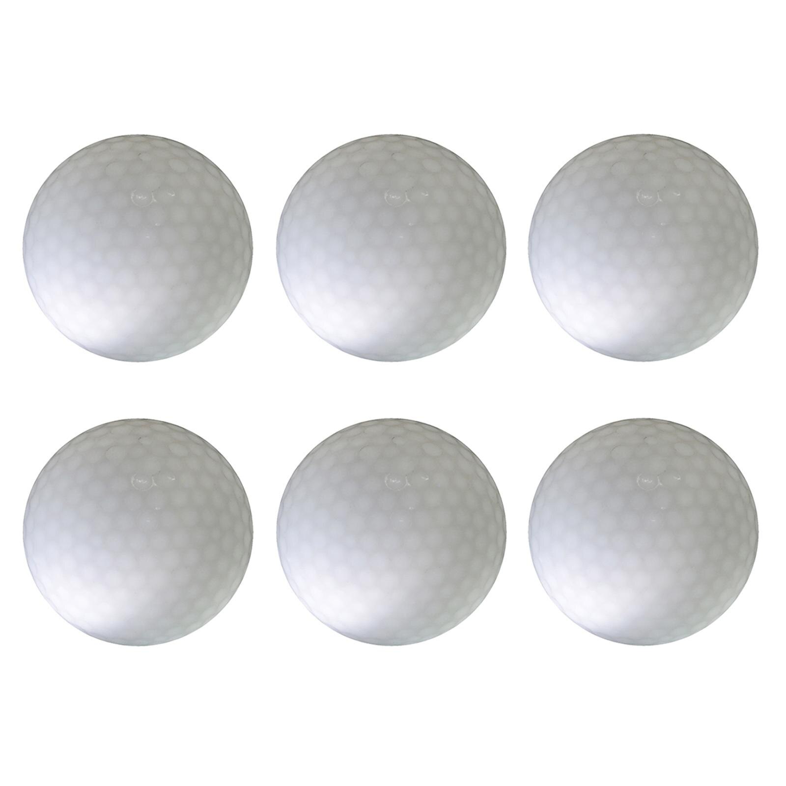 Bolas de Golf profesionales luminosas con luz LED, pelotas de entrenamiento de larga duración, reutilizables, 6 piezas: Rojo