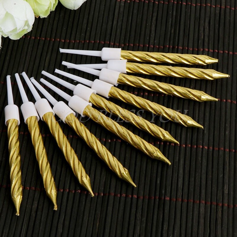 10Pcs/box Candle Cake Party Birthday Party Festival Supplies Lovely Birthday Candles For Kitchen Baking Party Supplies