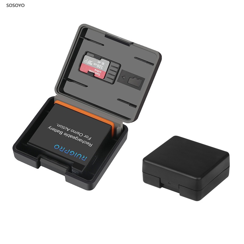 Caja de batería para DJI Osmo, caja de almacenamiento de tarjeta TF, a prueba de humedad, accesorios de cámara deportiva de acción, 2 uds.
