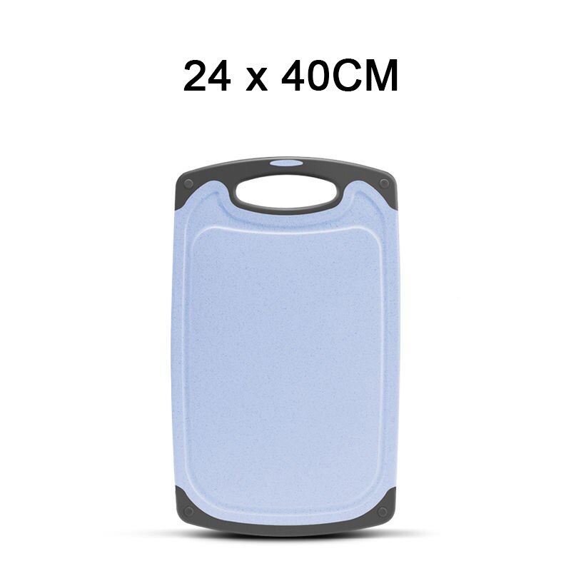 Snijplank Verdikte Grote Plastic Tarwe Stro Chop Board Huishoudelijke Dubbelzijdig Hakken Fruit Chop Boards Keuken Tool: blue