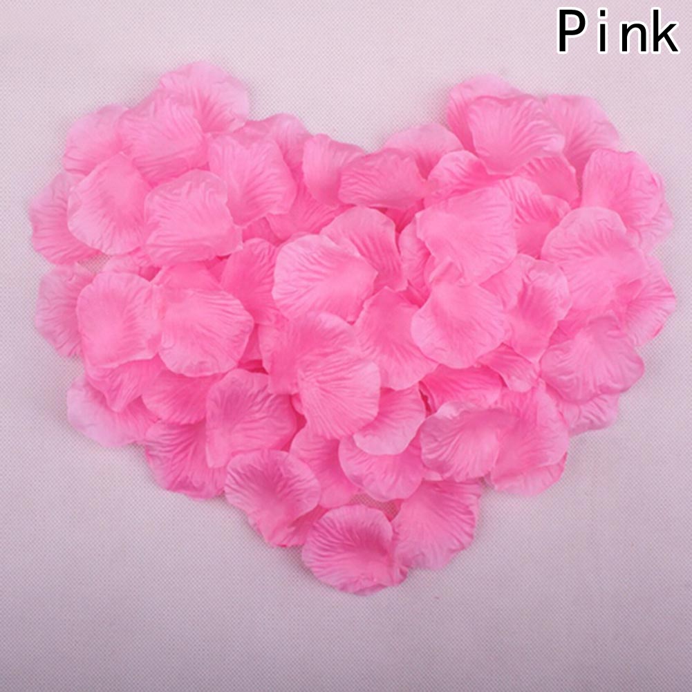100 Pcs Bruiloft Bloemblaadjes Kunstmatige Zijden Rozenblaadjes Bloemen Petalas Petalos Wedding Bridal Shower Aisle Vaas Decor Confetti: PK1