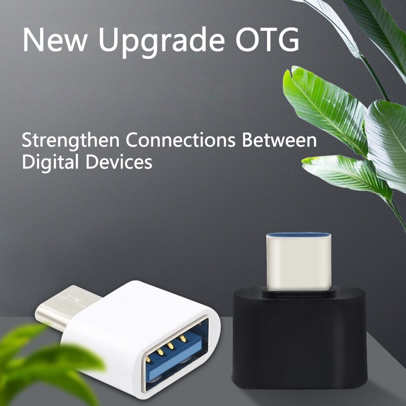 Mini Otg Type C Naar Usb Adapter Universele Adaptador Usb Converter Voor Macbook Gegevensoverdracht Aansluiten Externe Apparaat