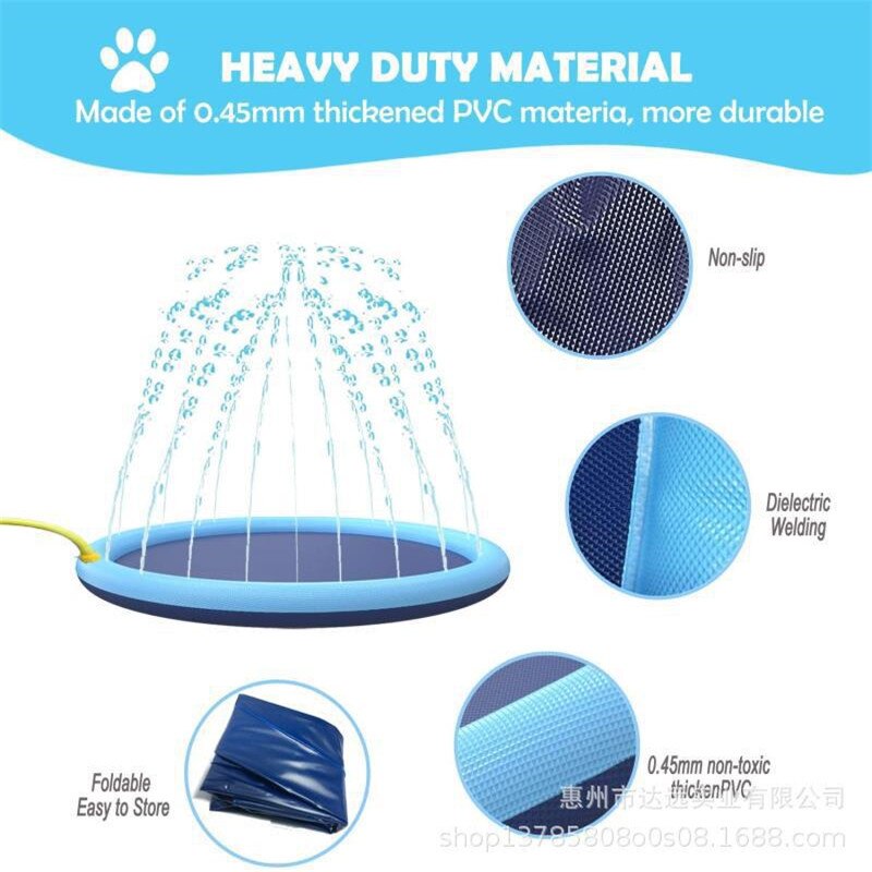 Dog Swimming Pool Foldable Pet Bathing Pool Bath Fountain Tub Bathtub for Large Dogs Summer Outdoor Puppy Take Bath Bathtub