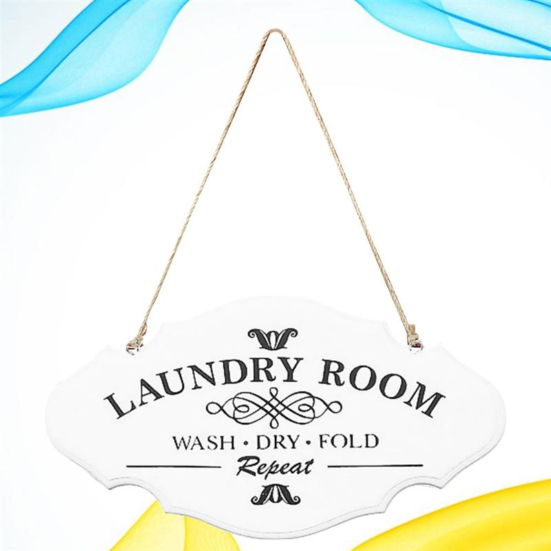1Pc Laundry Room Hangtag Vintage Muur Teken Voor Hotel Thuis Winkel Houten Deur Plaque Muur Teken Deur Opknoping Boord begeleiden Teken