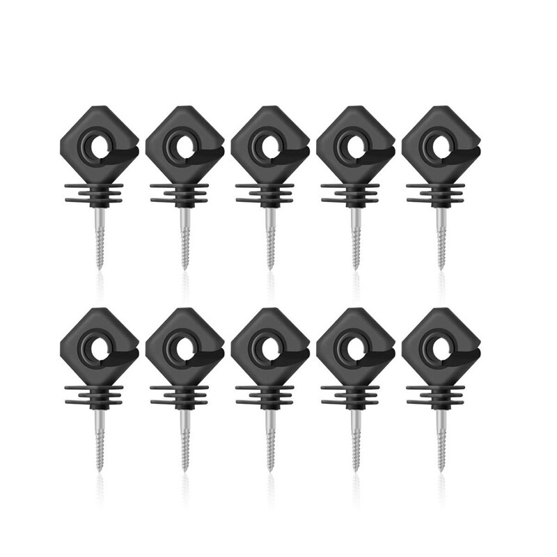 Isolateurs Pour Clôture électrique - Lot De 50 - En PP Résistant - Évite Les Courts-circuits - Pour Ferme, Jardin - 2