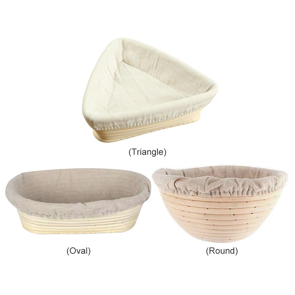 Fermentation Rattan Basket Dough Bread Proofing Proving Basket with Cover Sourdough Bread Fermentation Baskets Kitchen Bakeware
