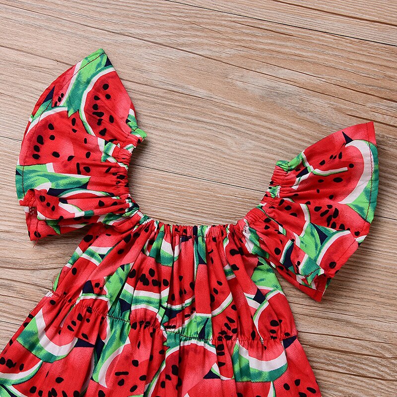 Nette Neue Geboren Baby Stirnband Baby Kleidung Wassermelone Druck Weiche Baumwolle Baby Karosserie Gesamt Outfit