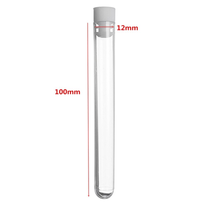 50pcs/Transparent Pack Glass Tube Glassware Test Tube Pyrex Glass Blowing Tubes For Laboratory School Educational Supplies: Default Title